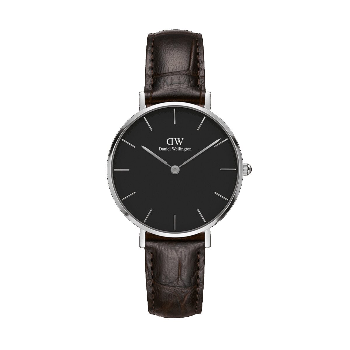 Daniel Wellington DW Uhr Petite York Black Silver 28mm MIC