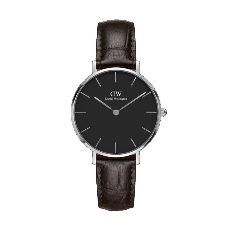 Daniel Wellington DW Uhr Petite York Black Silver 28mm MIC