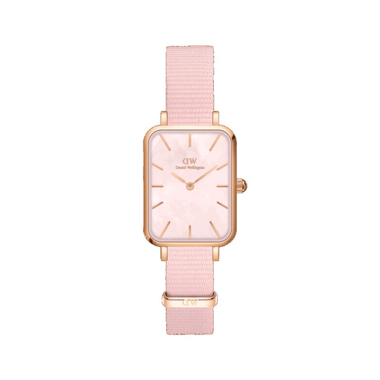 Daniel Wellington DW Uhr Quadro Coral Pink MoP Rose Gold 20x26mm MIC