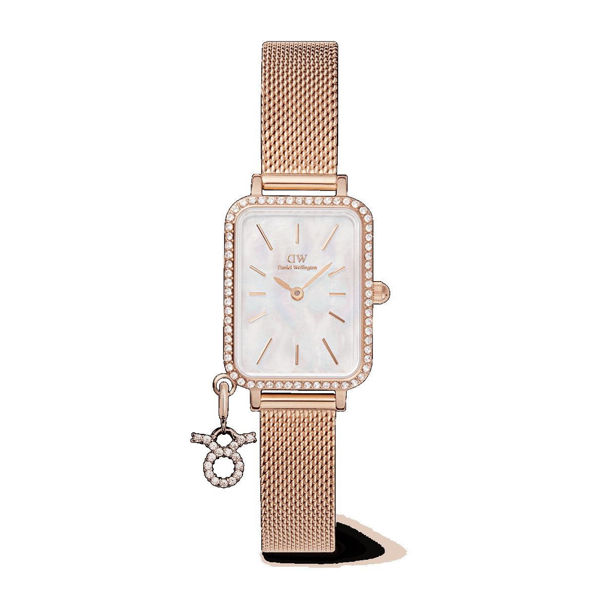 Daniel Wellington DW Uhr Quadro Crystal Zodiac Melrose 20x26mm Rose Gold