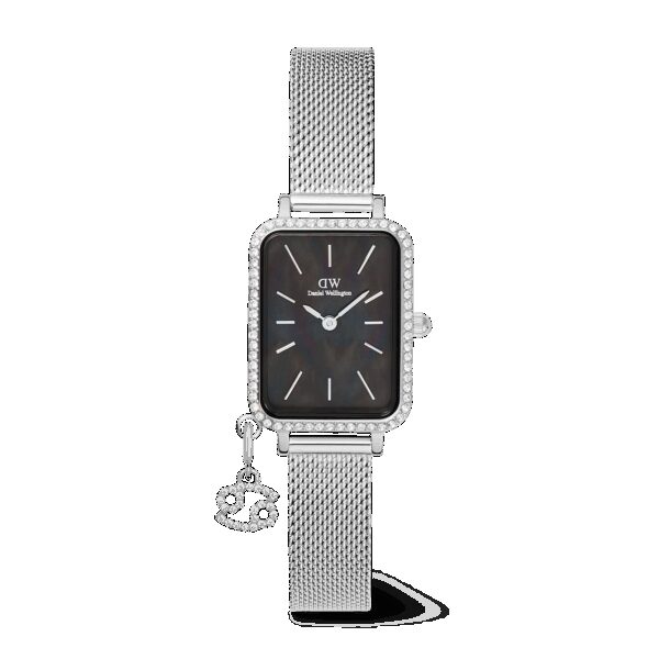 Daniel Wellington DW Uhr Quadro Crystal Zodiac Sterling 20x26mm Silver