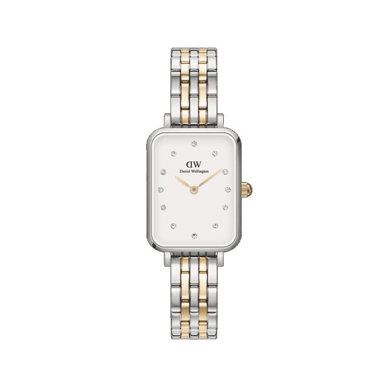 Daniel Wellington DW Uhr Quadro Lumine 5-link two-tone 20x26mm Silver