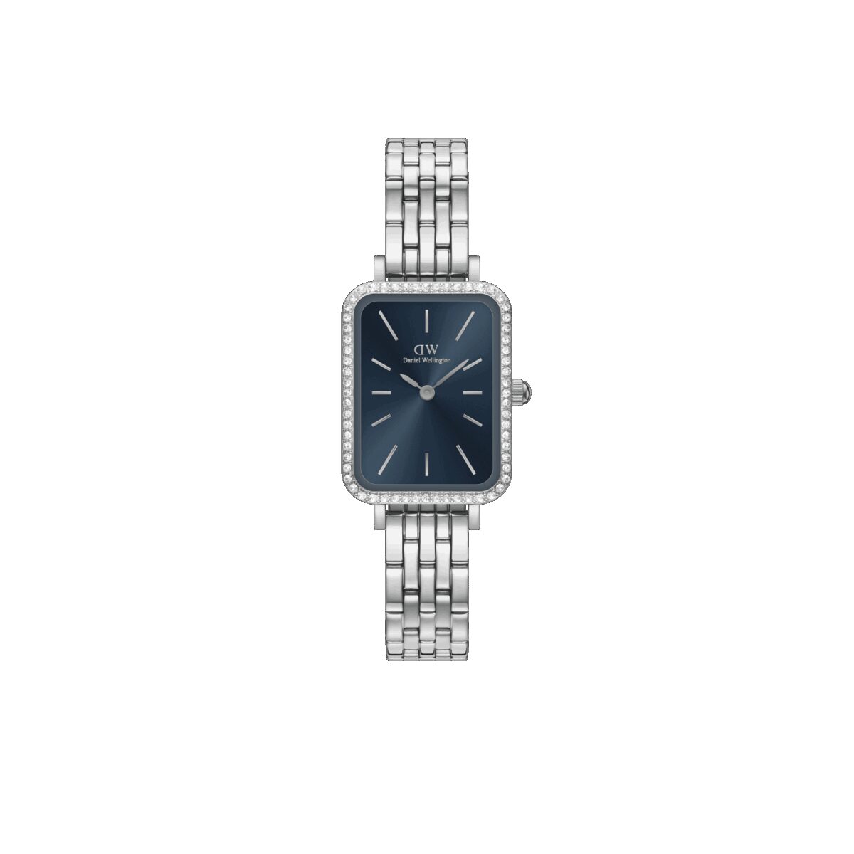 Daniel Wellington DW Uhr Quadro Lumine Bezel 5-Link Arctic Silver 20x26mm