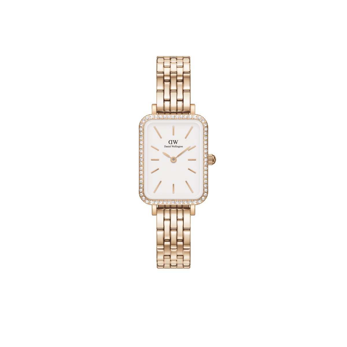 Daniel Wellington DW Uhr Quadro Lumine Bezel 5-Link Melrose 20x26mm MIC Rose Gold