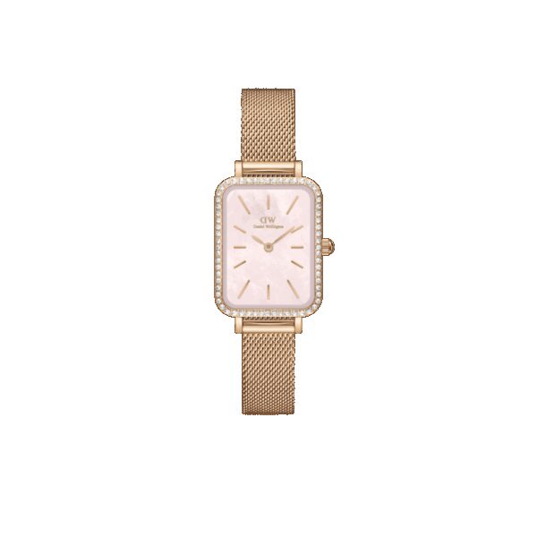 Daniel Wellington DW Uhr Quadro Lumine Bezel Melrose Pink MOP 20x26mm MIC Rose Gold