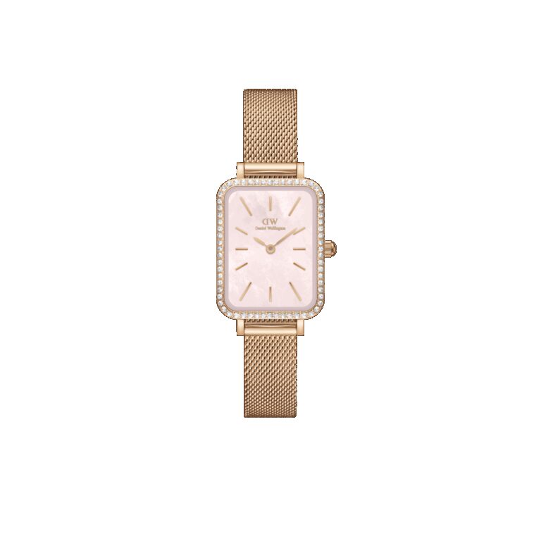 Daniel Wellington DW Uhr Quadro Lumine Bezel Melrose Pink MOP 20x26mm MIC Rose Gold