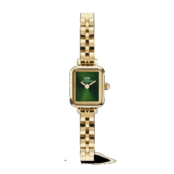 Daniel Wellington DW Uhr Quadro Mini Arch 3-link Emerald Sunray Gold 15.4X18.2mm