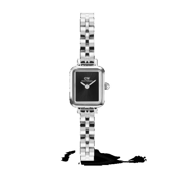 Daniel Wellington DW Uhr Quadro Mini Arch 3-link Onyx Sunray Silver 15.4X18.2mm