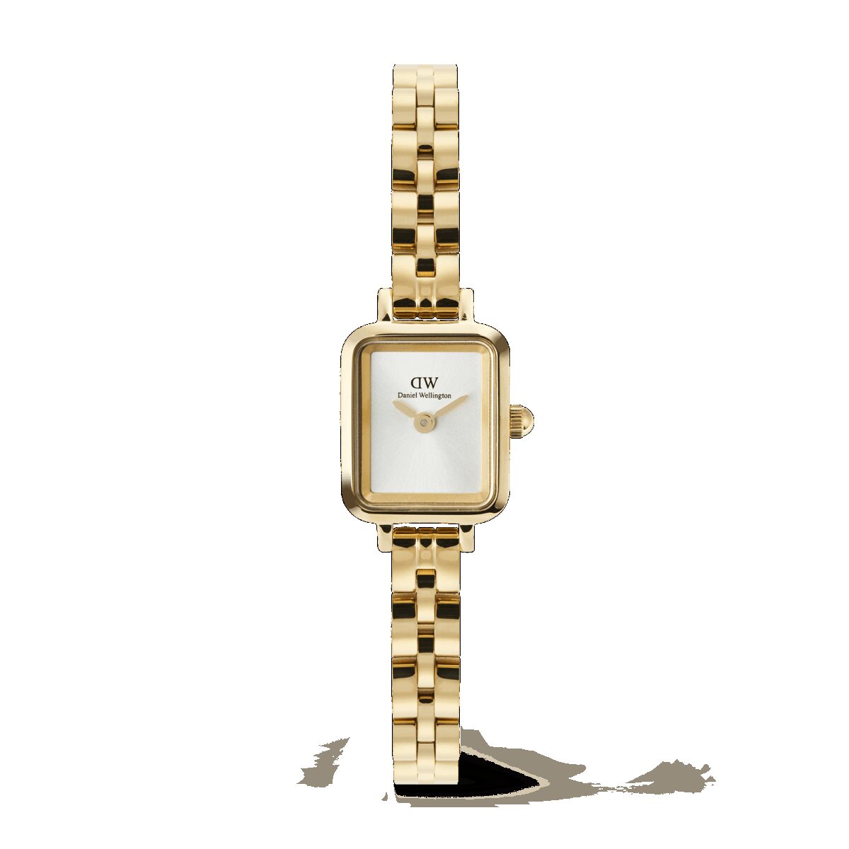 Daniel Wellington DW Uhr Quadro Mini Arch 3-link White Sunray Gold 15.4X18.2mm