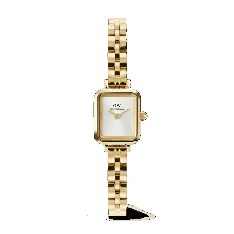Daniel Wellington DW Uhr Quadro Mini Arch 3-link White Sunray Gold 15.4X18.2mm