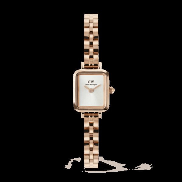 Daniel Wellington DW Uhr Quadro Mini Arch 3-link White Sunray Rose Gold 15.4X18.2mm