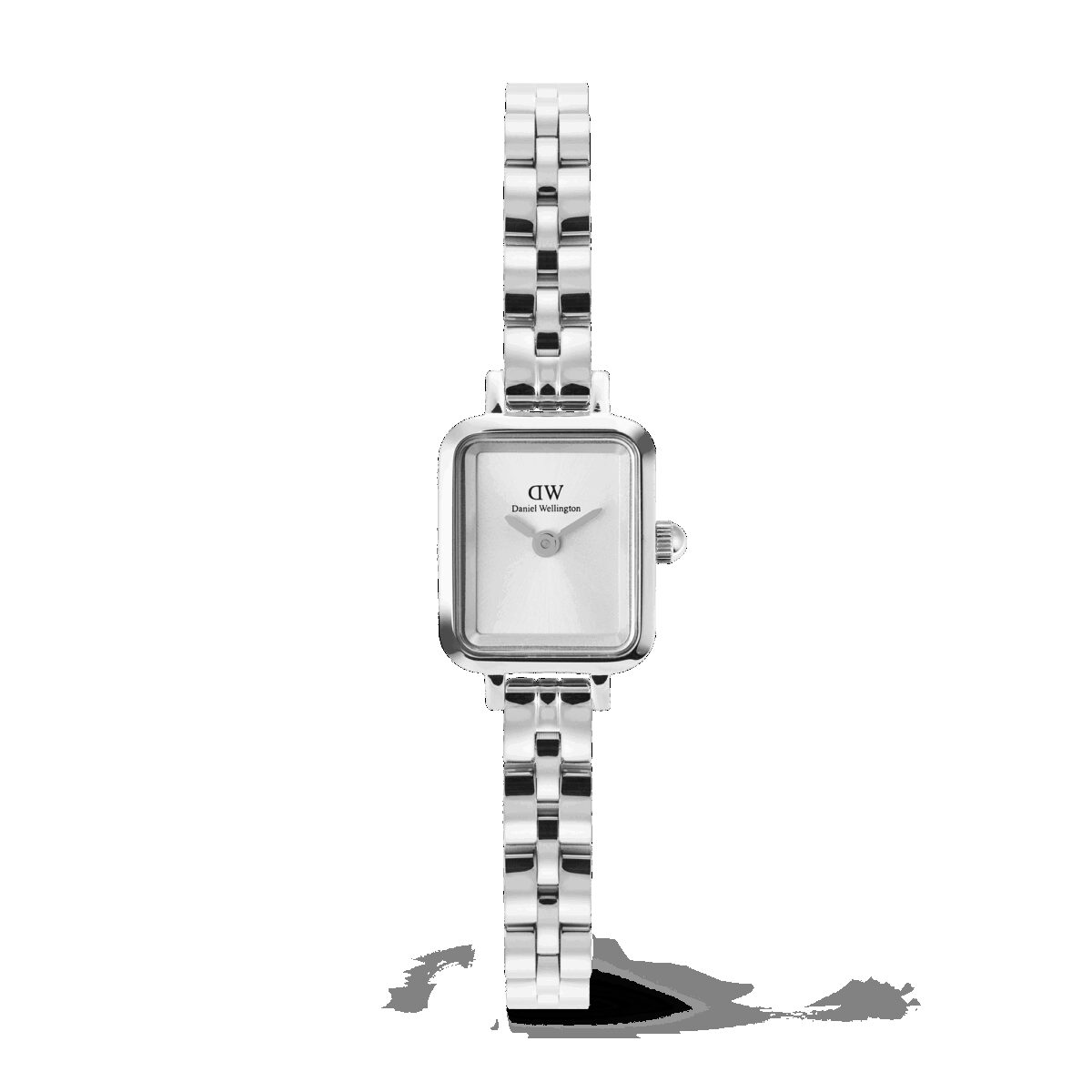 Daniel Wellington DW Uhr Quadro Mini Arch 3-link White Sunray Silver 15.4X18.2mm