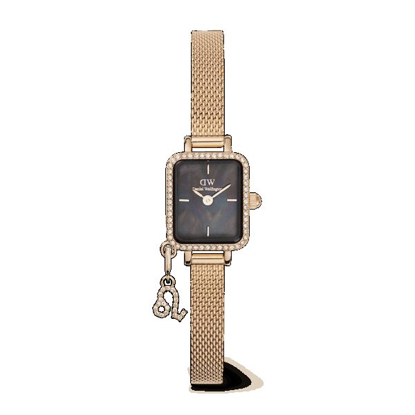 Daniel Wellington DW Uhr Quadro Mini Crystal Zodiac Evergold 15.4x18.2mm Gold