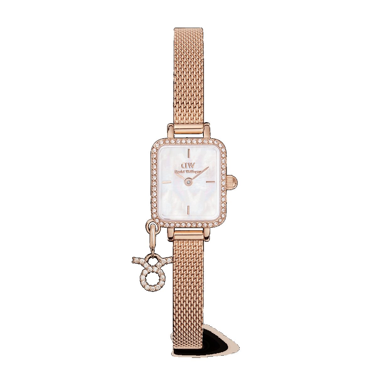 Daniel Wellington DW Uhr Quadro Mini Crystal Zodiac Melrose 15.4x18.2mm Rose Gold
