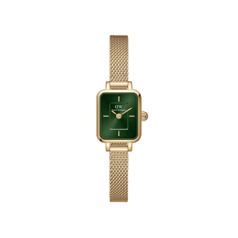 Daniel Wellington DW Uhr Quadro Mini Evergold Emerald 15.4x18.2mm Gold