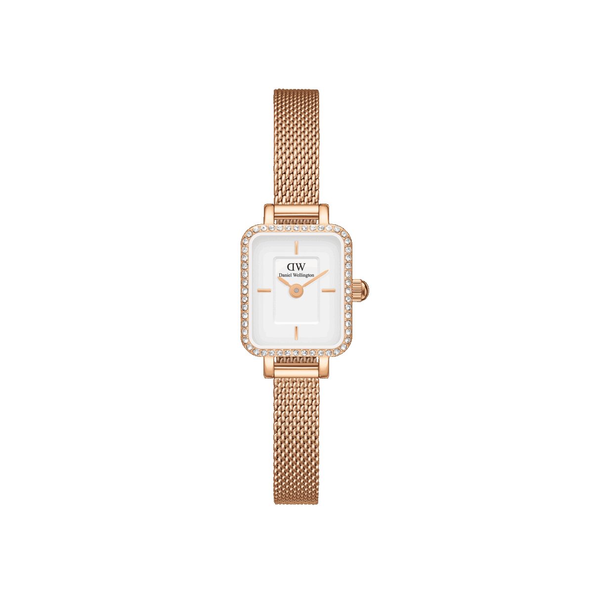 Daniel Wellington DW Uhr Quadro Mini Lumine Bezel Rose Gold 15.4x18.2mm