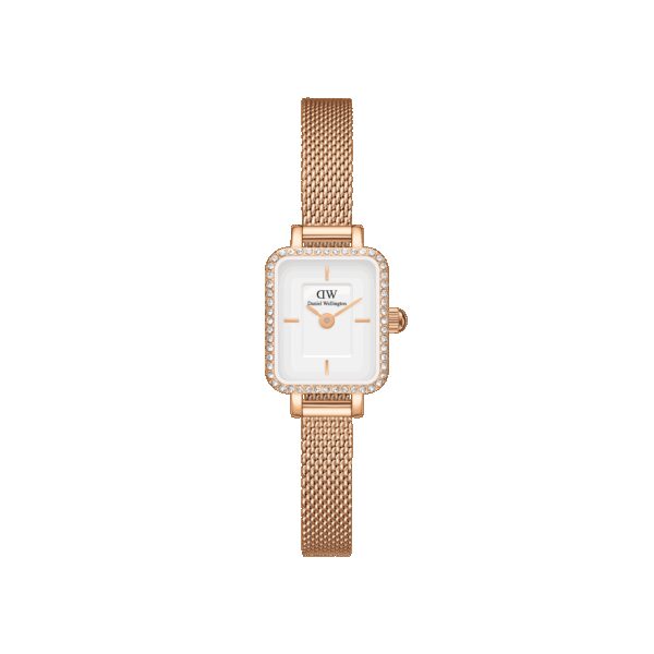 Daniel Wellington DW Uhr Quadro Mini Lumine Bezel Rose Gold 15.4x18.2mm