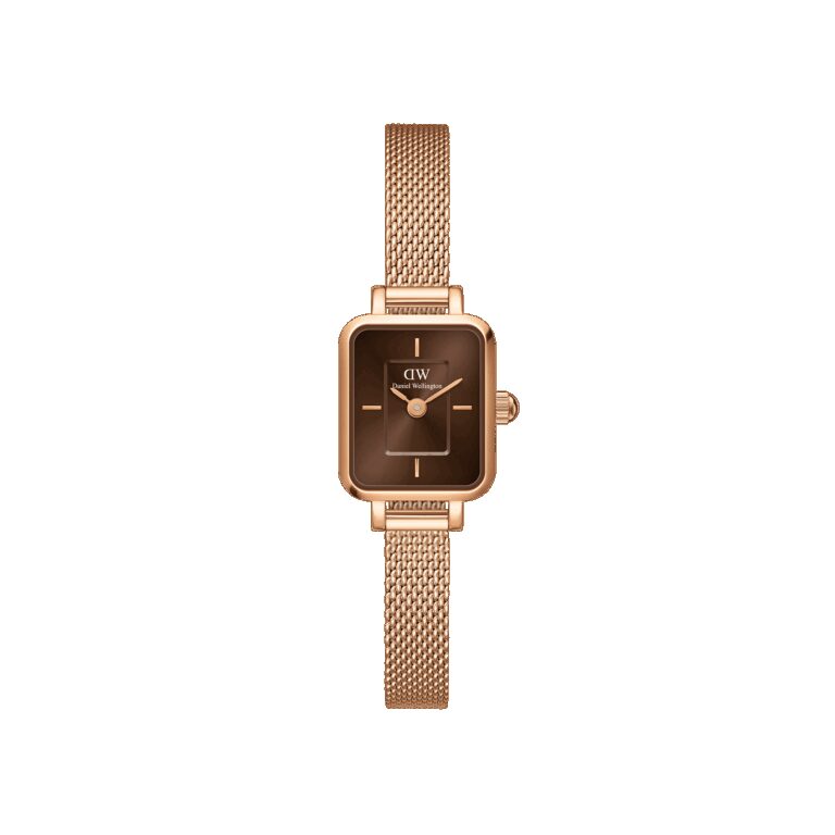 Daniel Wellington DW Uhr Quadro Mini Melrose Amber 15.4x18.2mm MIC Rose Gold