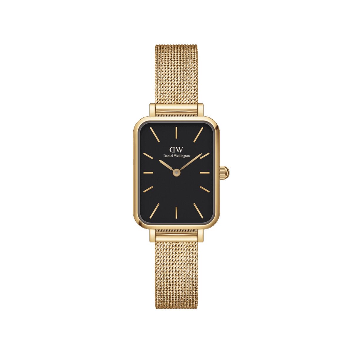 Daniel Wellington DW Uhr Quadro Pressed Evergold Black Gold 20x26mm