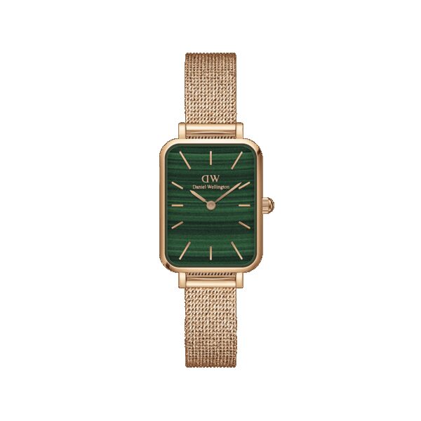 Daniel Wellington DW Uhr Quadro Pressed Melrose Green Rose Gold 20x26mm MIC