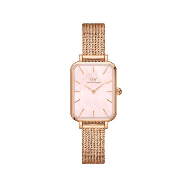 Daniel Wellington DW Uhr Quadro Pressed Melrose Pink MoP Rose Gold 20x26mm MIC