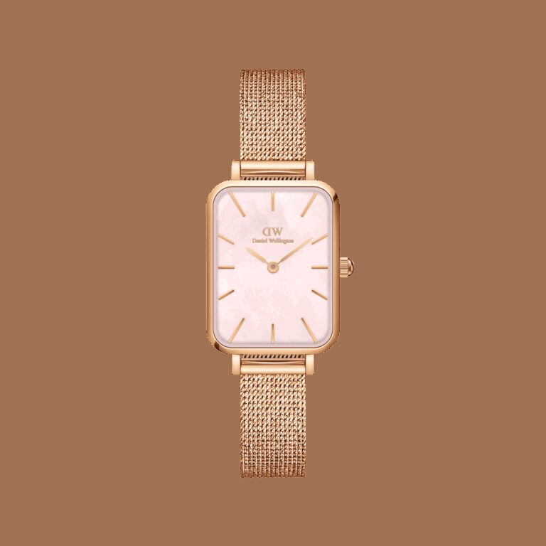 Daniel Wellington DW Uhr Quadro Pressed Melrose Pink MoP Rose Gold 20x26mm MIC