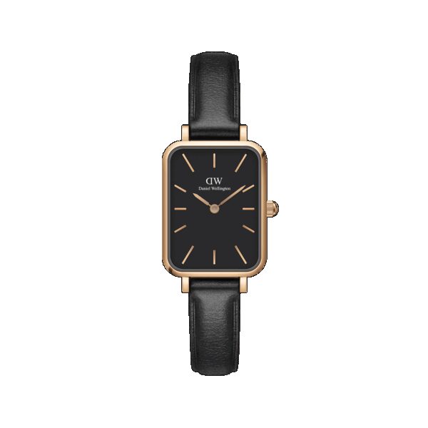 Daniel Wellington DW Uhr Quadro Pressed Sheffield Black Rose Gold 20x26mm MIC