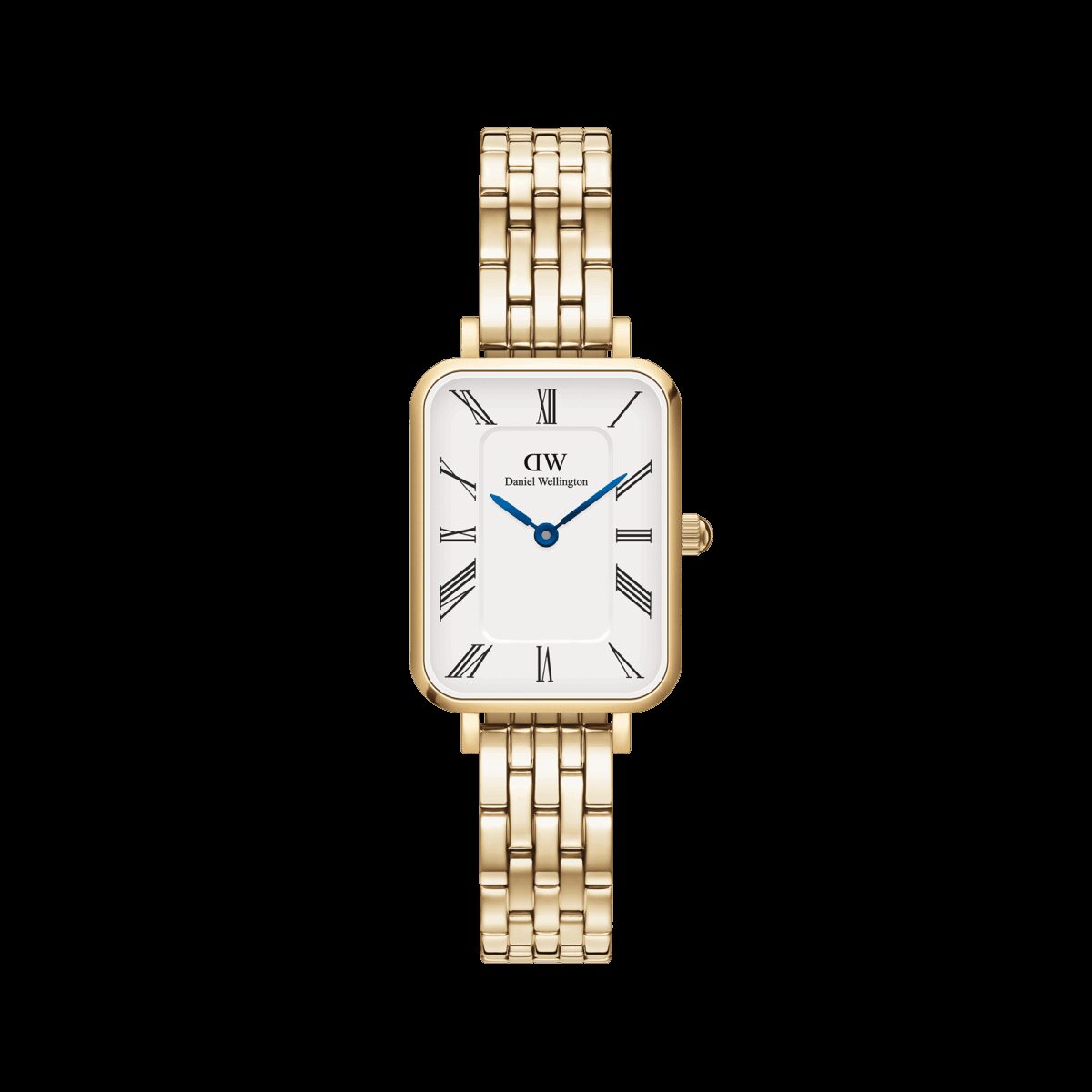 Daniel Wellington DW Uhr Quadro Roman Numerals 5-Link Gold 20x26mm