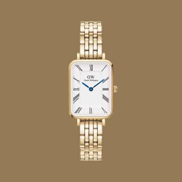 Daniel Wellington DW Uhr Quadro Roman Numerals 5-Link Gold 20x26mm