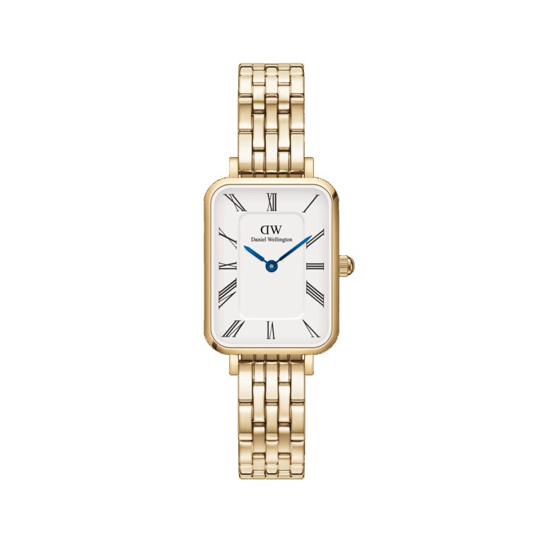 Daniel Wellington DW Uhr Quadro Roman Numerals 5-Link Gold 20x26mm