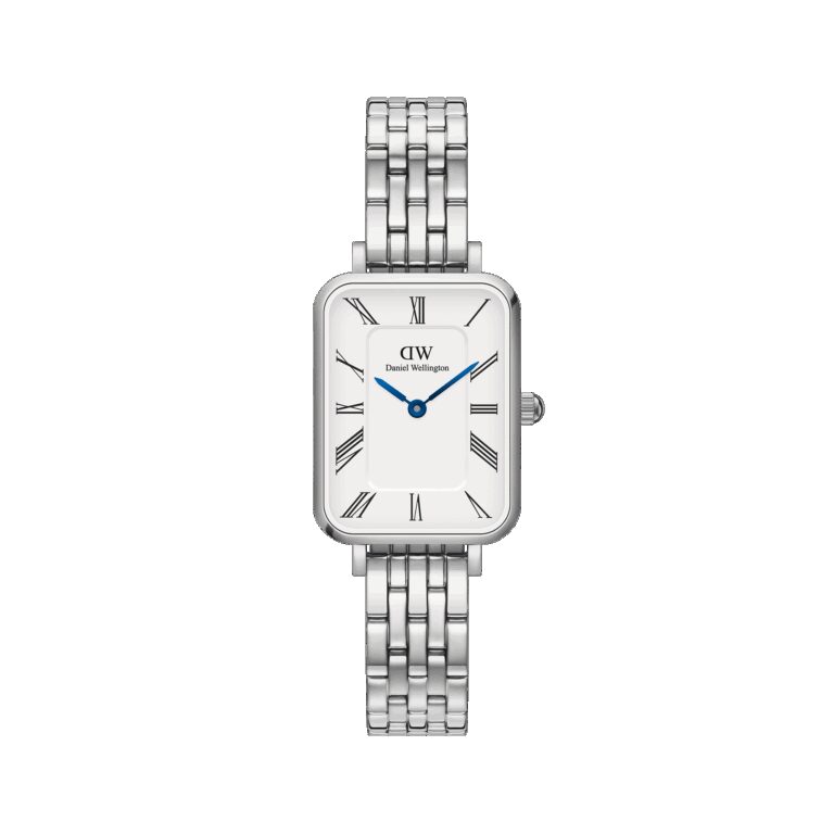 Daniel Wellington DW Uhr Quadro Roman Numerals 5-Link Silver 20x26mm