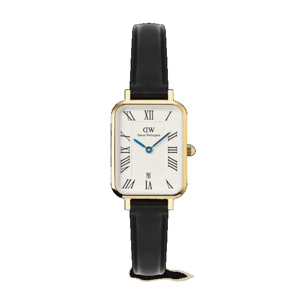 Daniel Wellington DW Uhr Quadro Roman Numerals Date Sheffield Gold 20x26mm