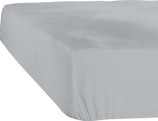 De Witte Lietaer Spannbetttuch Case 120/130 X 200/220 cm H40 Baumwolle Grau Wohnen & Kochen