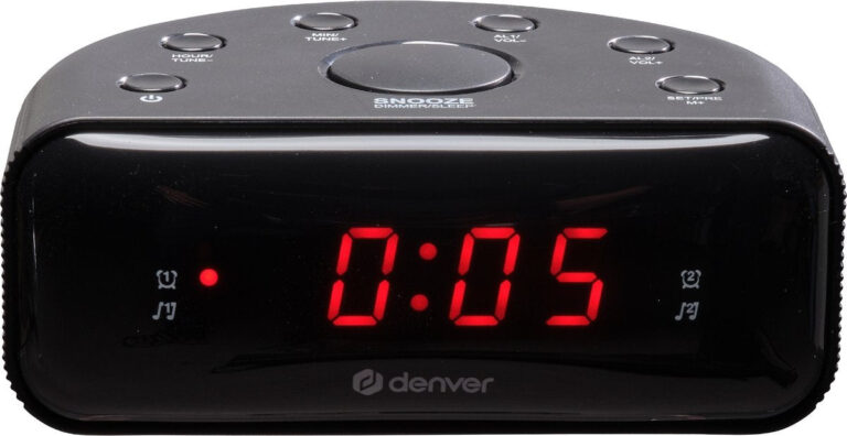 Denver - CR430 - Radiowecker - Schlummer-/Schlaffunktion - Digitaler Wecker - FM-Radio - Schwarz Wohnen & Kochen
