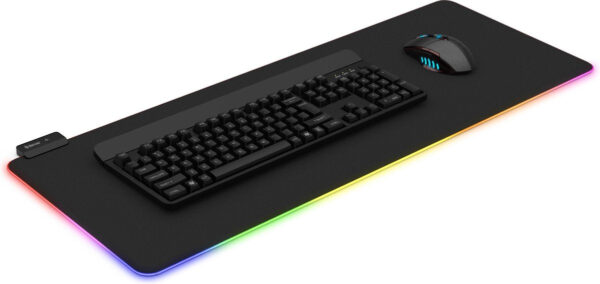 Denver MPL-250 - Mauspad - Mauspad für Spiele - Mit RGB-Lichteffekten - Schwarz Elektronik