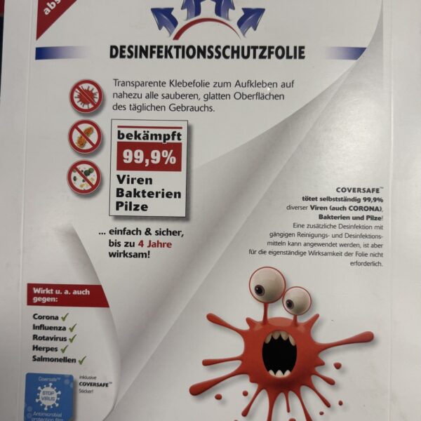 Desinfektionsschutzfolie Wohnen & Kochen