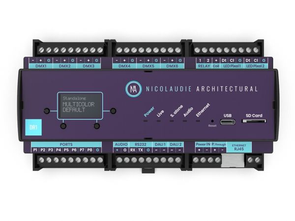 DINA -DR1 Lite Architekturlicht DMX Controller 1024 Kanäle 2000 Szenen Hutsch...