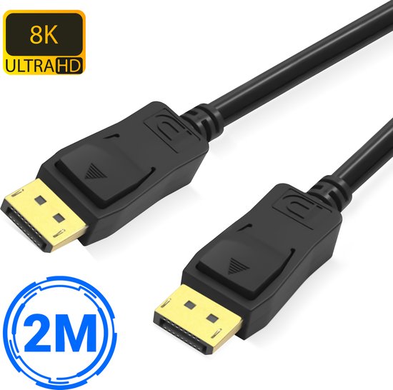DisplayPort-Kabel 1.4 - Stecker auf Stecker - 8K 60Hz - 4K 144Hz - DP-Kabel - 2 Meter Elektronik