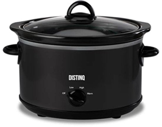 DistinQ Slowcooker 4 Liter - Innenbehälter aus Keramik - Warmhaltefunktion Wohnen & Kochen