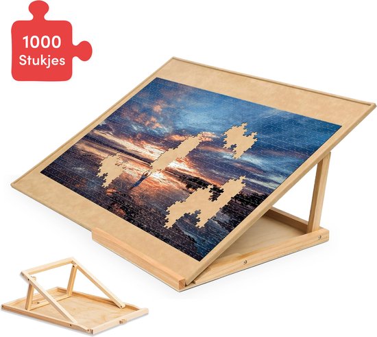 Diydash Puzzleplatte verstellbar - Für 1000 Teile - Puzzle - Tisch - Ordner - Matte - Brett - Regal - Matten - Schubladen - Sortierschalen - Koffer Hobby & Sport