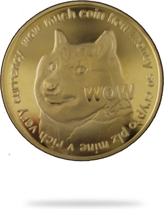 Dogenmünze Gold - Kryptotoken - physische Währung Geschenke