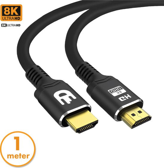 Drivv. Premium HDMI Kabel 2.1 - Ultra HD 8K - HDMI auf HDMI - Geeignet für Xbox Serie X & PS5 - 1 Meter - Schwarz Elektronik