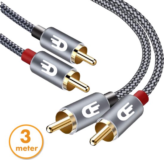 Drivv. Premium Tulip Stereo Audio Kabel - 2RCA auf 2RCA - 3m Elektronik