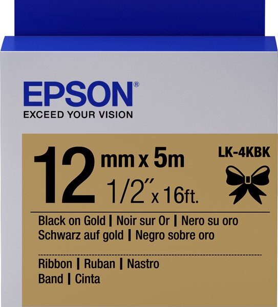 Druckeretiketten Epson C53S654001 Gold Schwarz Elektronik