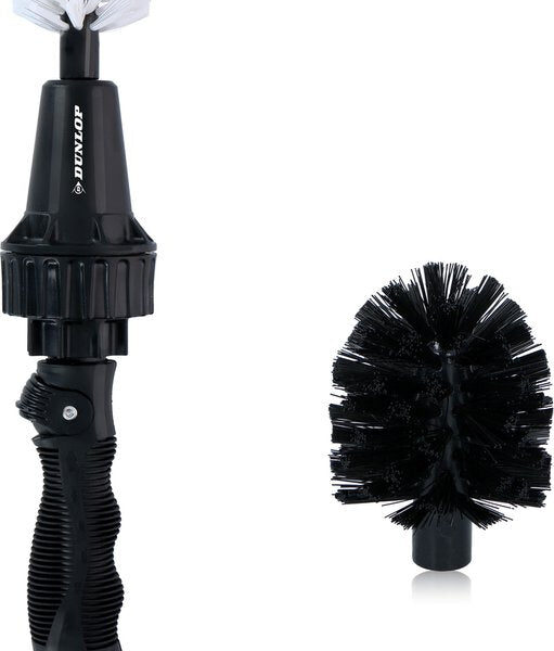 Dunlop Reinigungsbürste - Felgenbürste - mit Schlauchanschluss 3/4" - rotierend - Durchflussregler - 2 Bürsten Haus & Garten