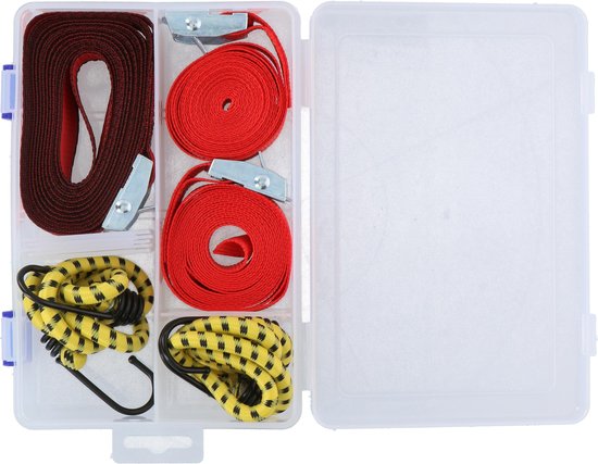 Dunlop Spann- und Gurtband-Set - 5-tlg. im Koffer - verschiedene Längen Werkzeuge
