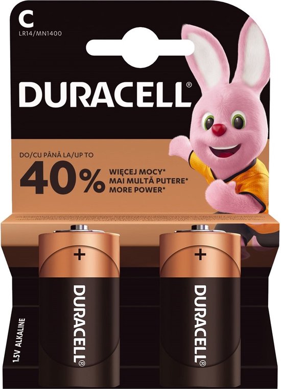 Duracell 2 LR14 C Einweg-Alkalibatterie Elektronik