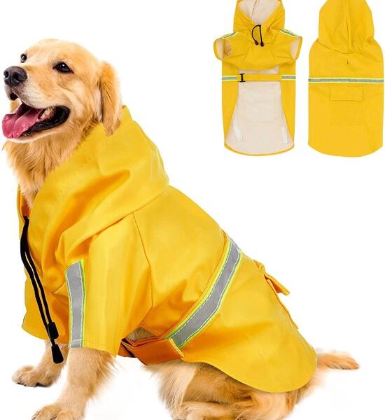 Dutchwide - Hundemantel - Regenmantel Hund - Gelb - Größe XXXL Haus & Garten