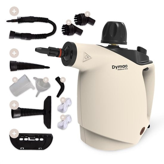 Dymac MistBurst One - Handdampfreiniger für Boden/Bank/Bad/Küche - Verschiedene Aufsätze - 450ML Kleidung