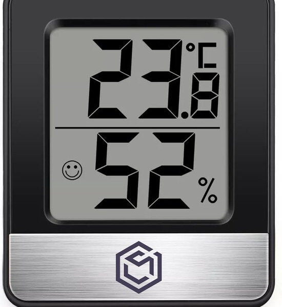 Ease Electronicz Hygrometer - Luftfeuchtigkeitsmesser - Digitale Wetterstation - Luftfeuchtigkeitsmesser - Thermometer für Innenräume - inklusive Batterie Wohnen & Kochen